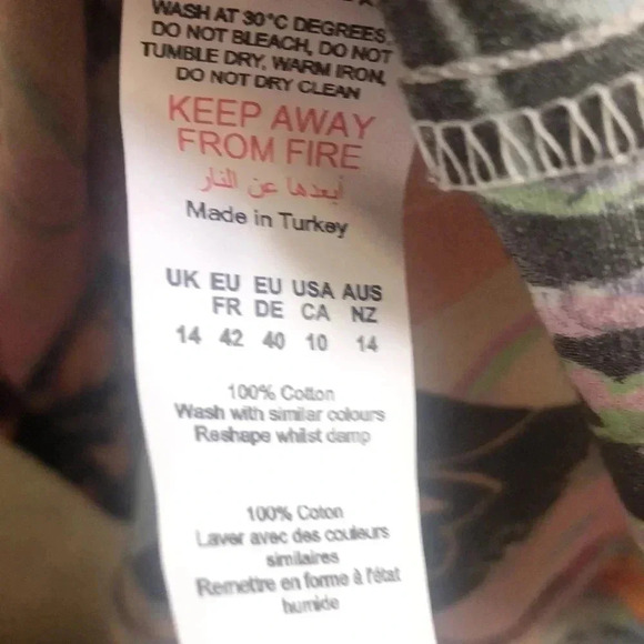 Nasty Gal Paisley Patch Printed Skater Dress Sz 10 New with tags - Picture 11 of 11